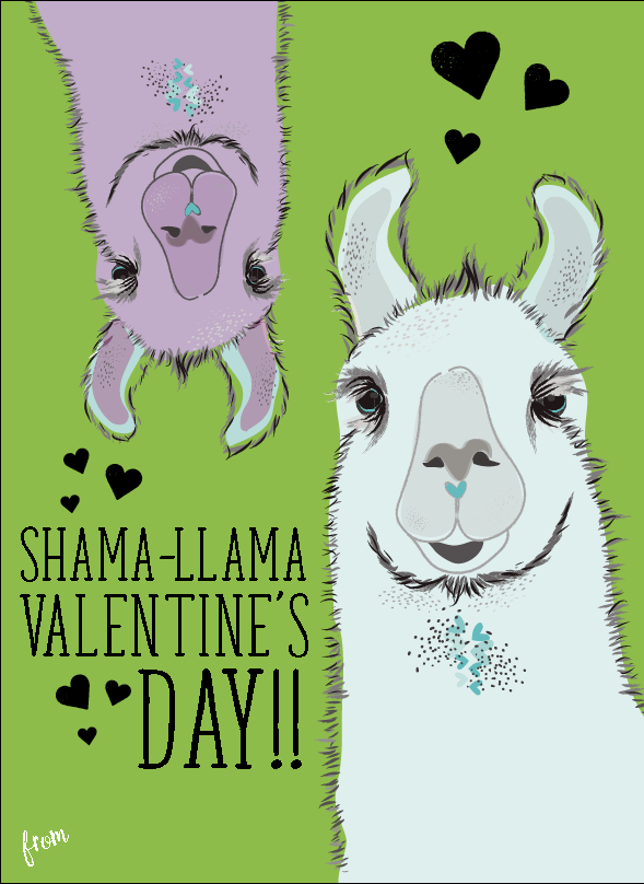 Shama Llama School Valentine