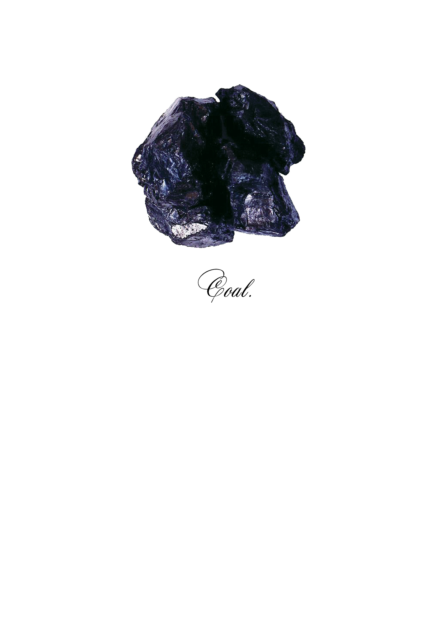 Modern Lump of Coal Christmas Card