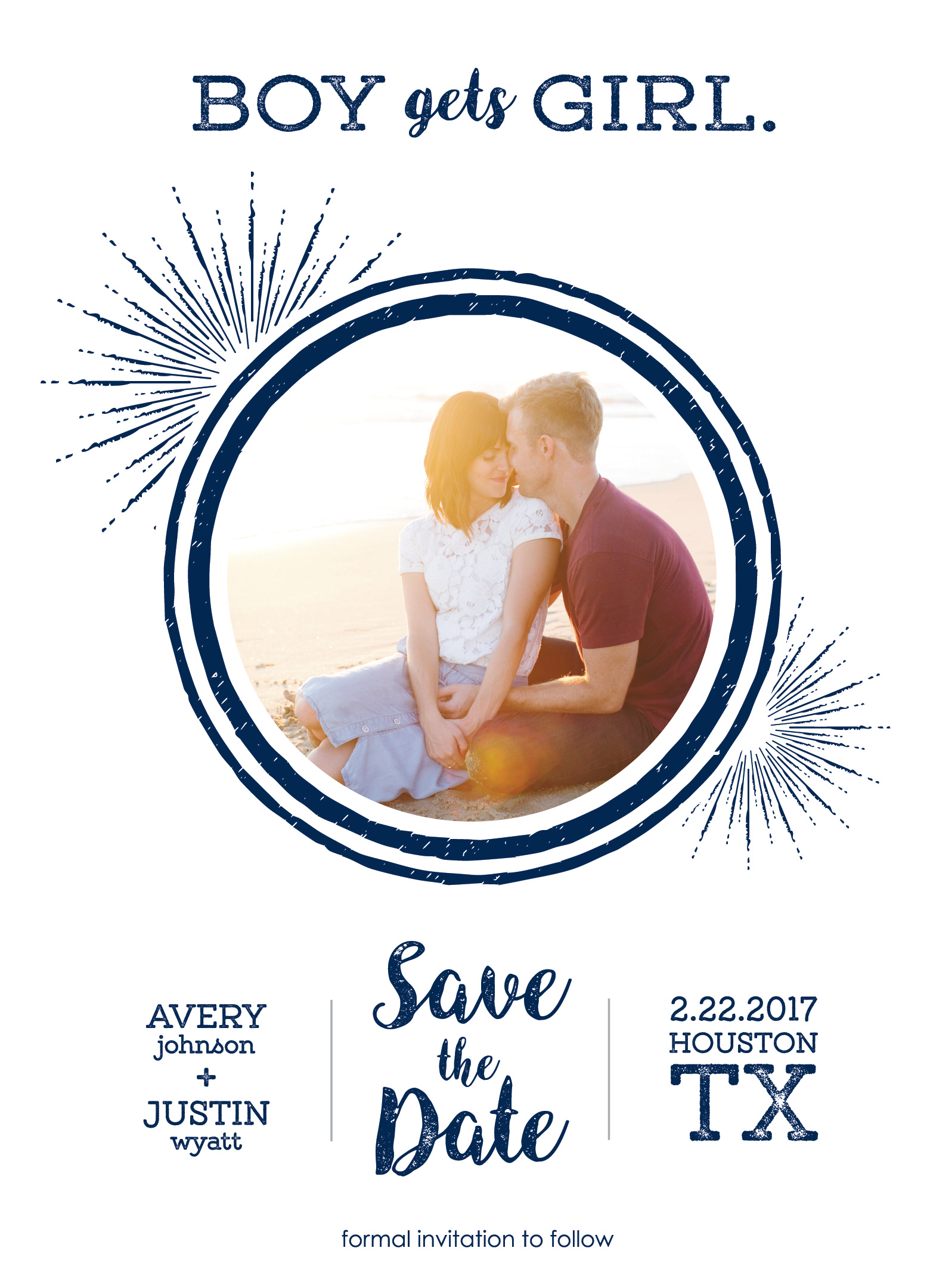 Boy Gets Girl Save the Date