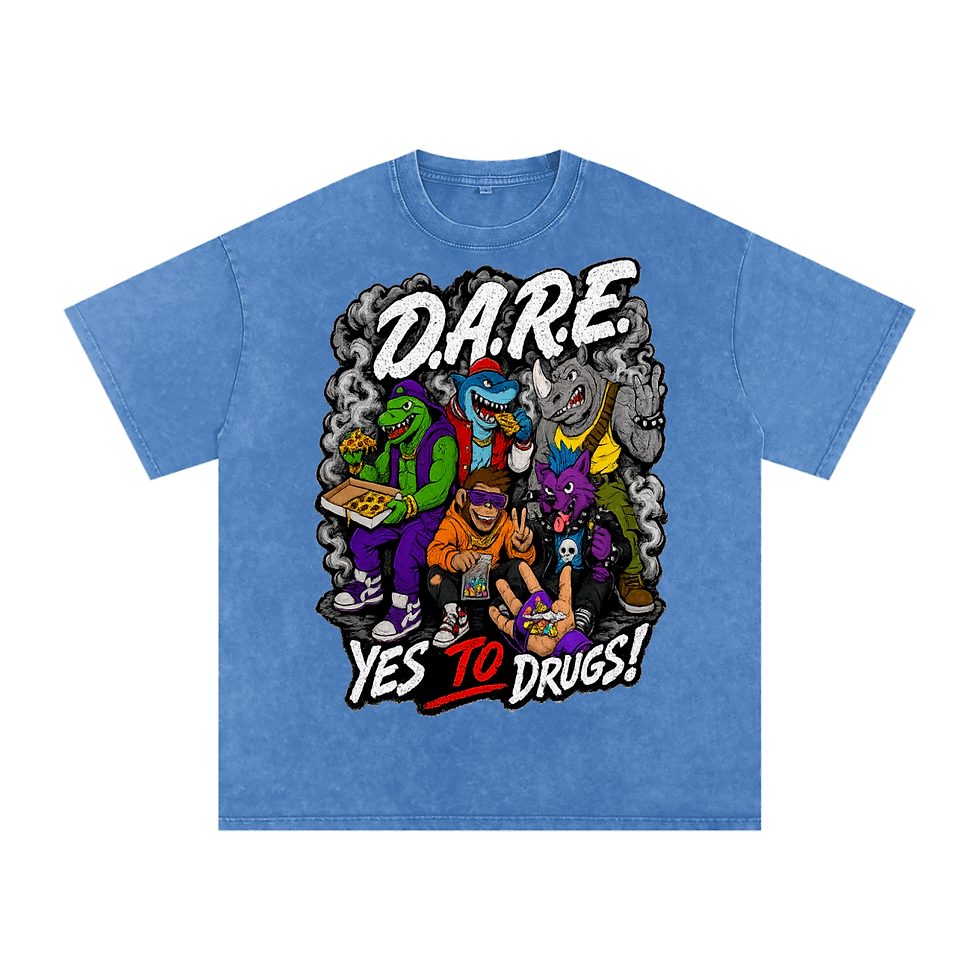 Thumbnail: D.A.R.E Snow Washed Oversized Cotton T-Shirt