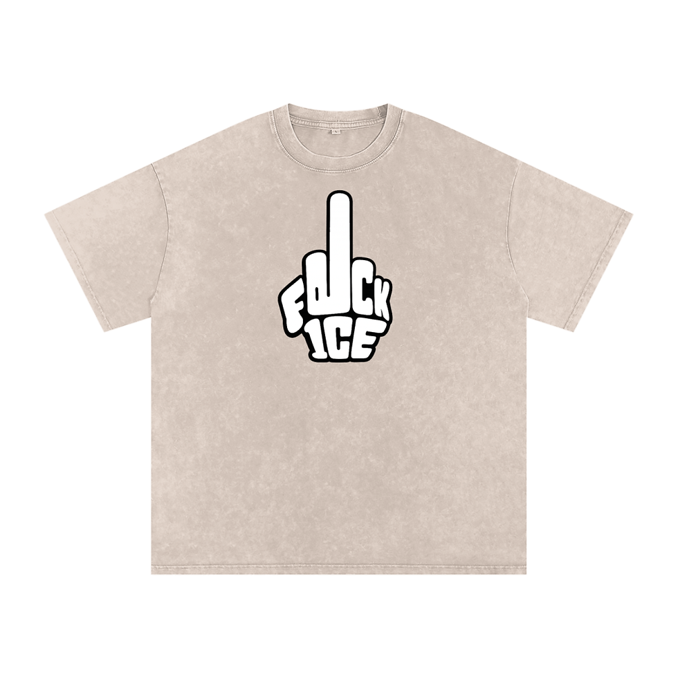 Thumbnail: FCK ICE Snow Washed Oversized Cotton T-Shirt