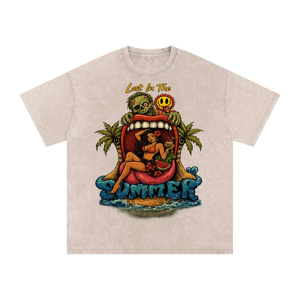 Thumbnail: Summer Snow Washed Oversized Cotton T-Shirt