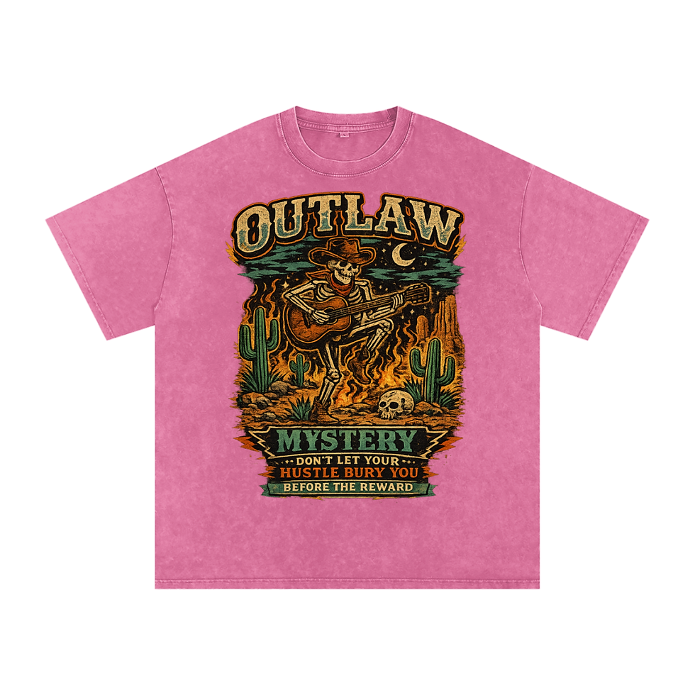 Thumbnail: OUTLAW Snow Washed Oversized Cotton T-Shirt