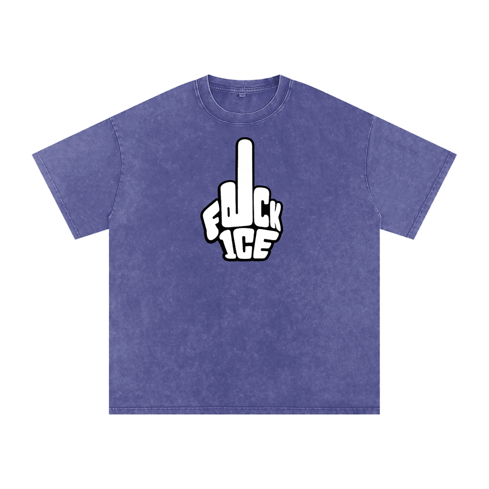 Thumbnail: FCK ICE Snow Washed Oversized Cotton T-Shirt