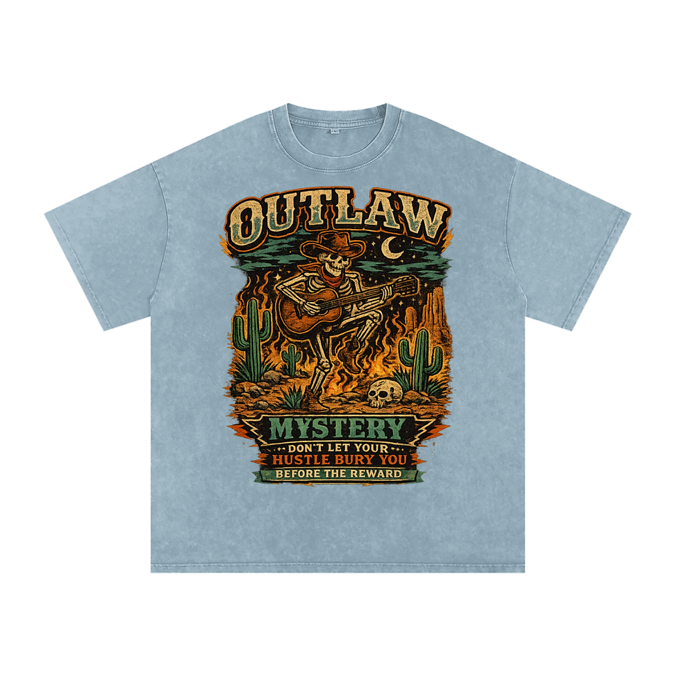 Thumbnail: OUTLAW Snow Washed Oversized Cotton T-Shirt