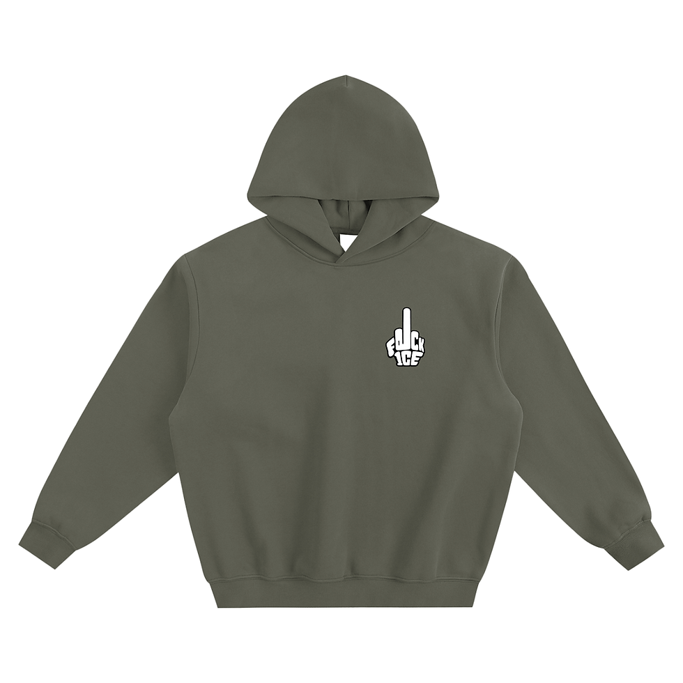 Thumbnail: FCK  ICE Fleeced Boxy Hoodie