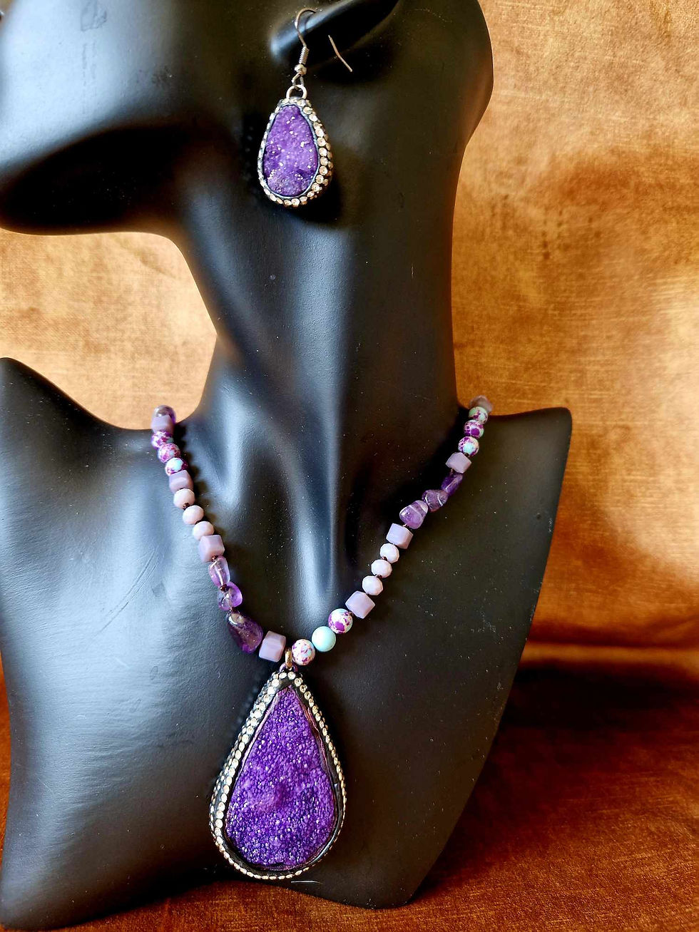 PARURE COLLIER 1 BOUCLES BOHEME SHOUSHAN NATURELLE