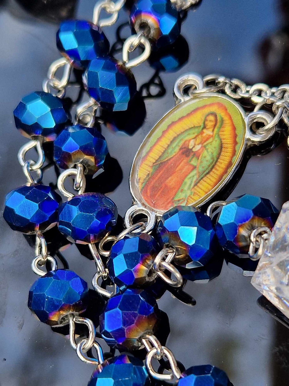 Miniature : CHAPELET CROIX BLEU
