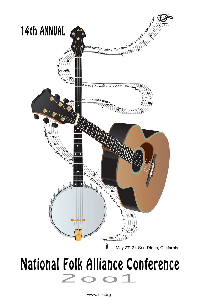 This-land-banjo & guitar poster