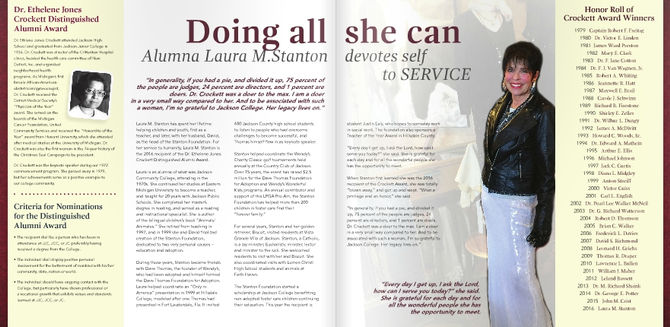 Doing all she can - Jackson College alumna devotes self to service