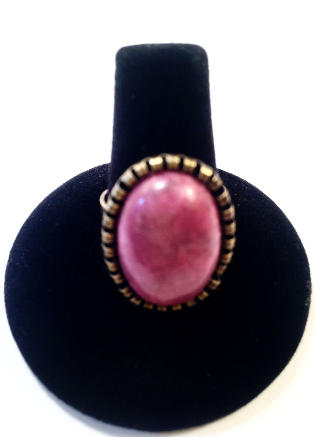 Antique Band Rhodonite Ring