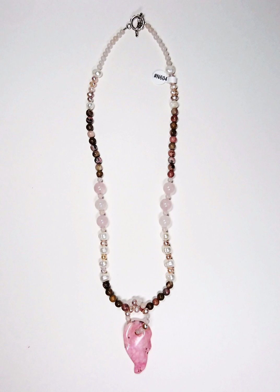 Pink Opal Drop & Rhodonite
