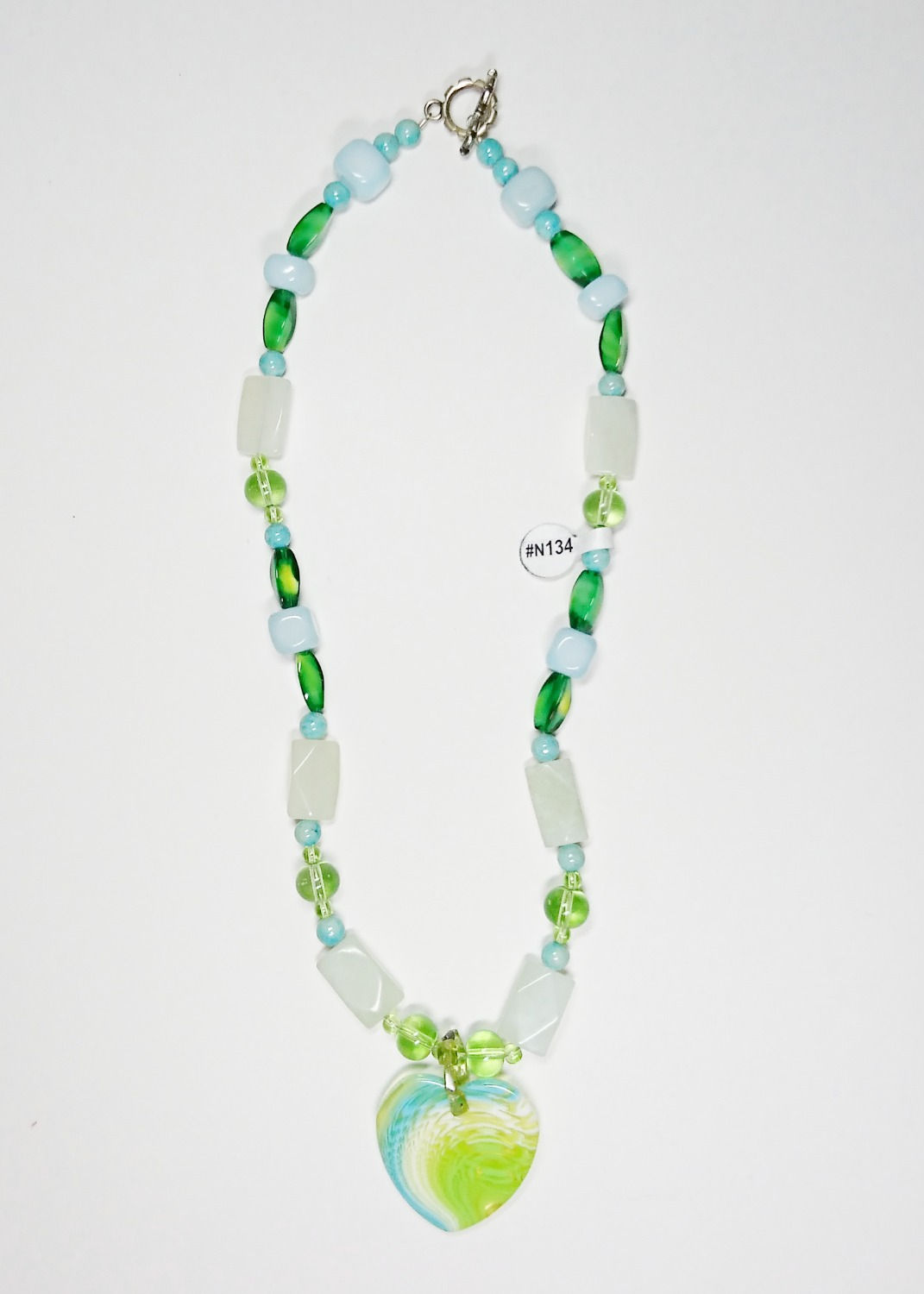 Lt. Blue & Lime Green Heart