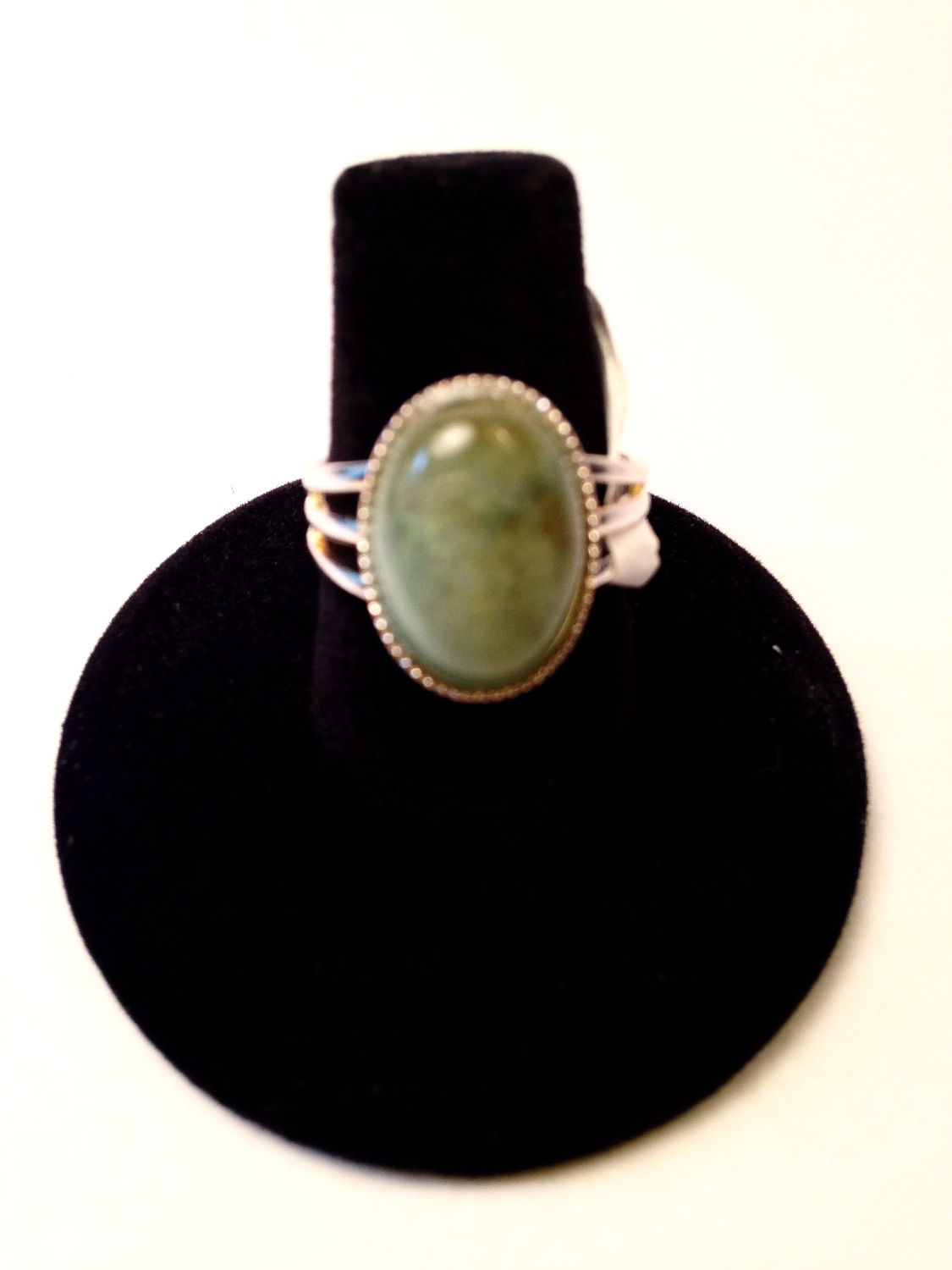 Silver Band Fancy Jasper Ring