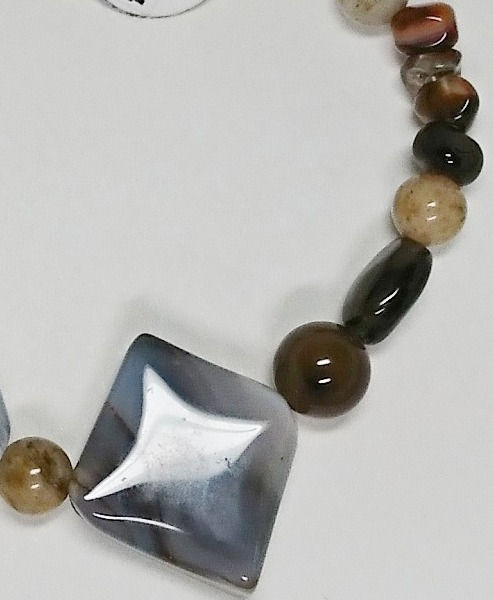 Thumbnail: Double Diamond Grey/Black/Brown Agate
