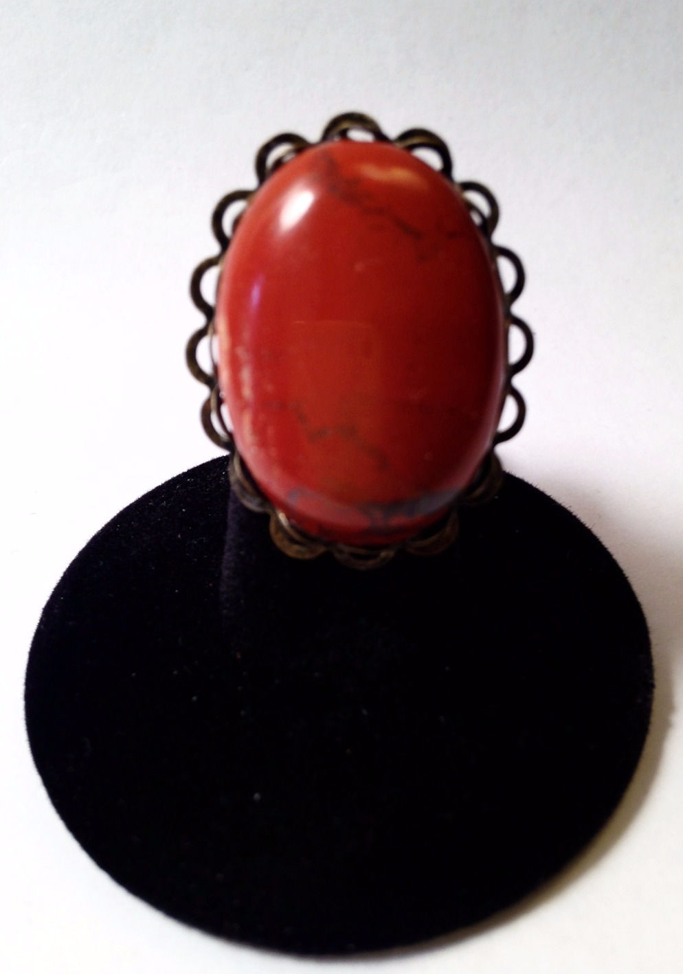 Antique Band Red Jasper Ring