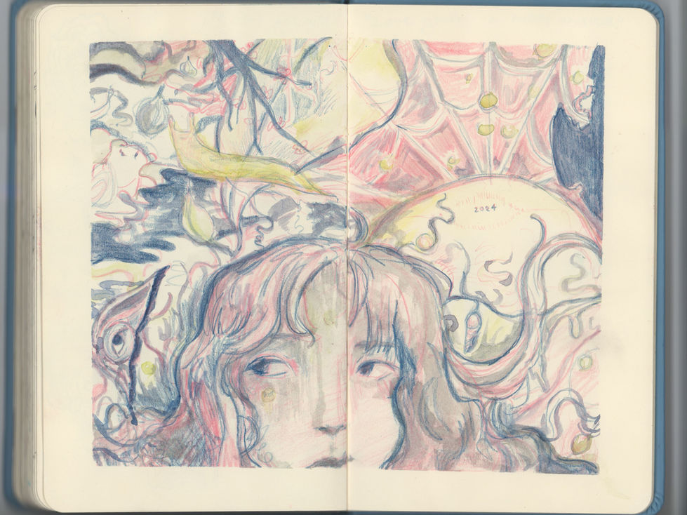 Skectbook spread 2024.