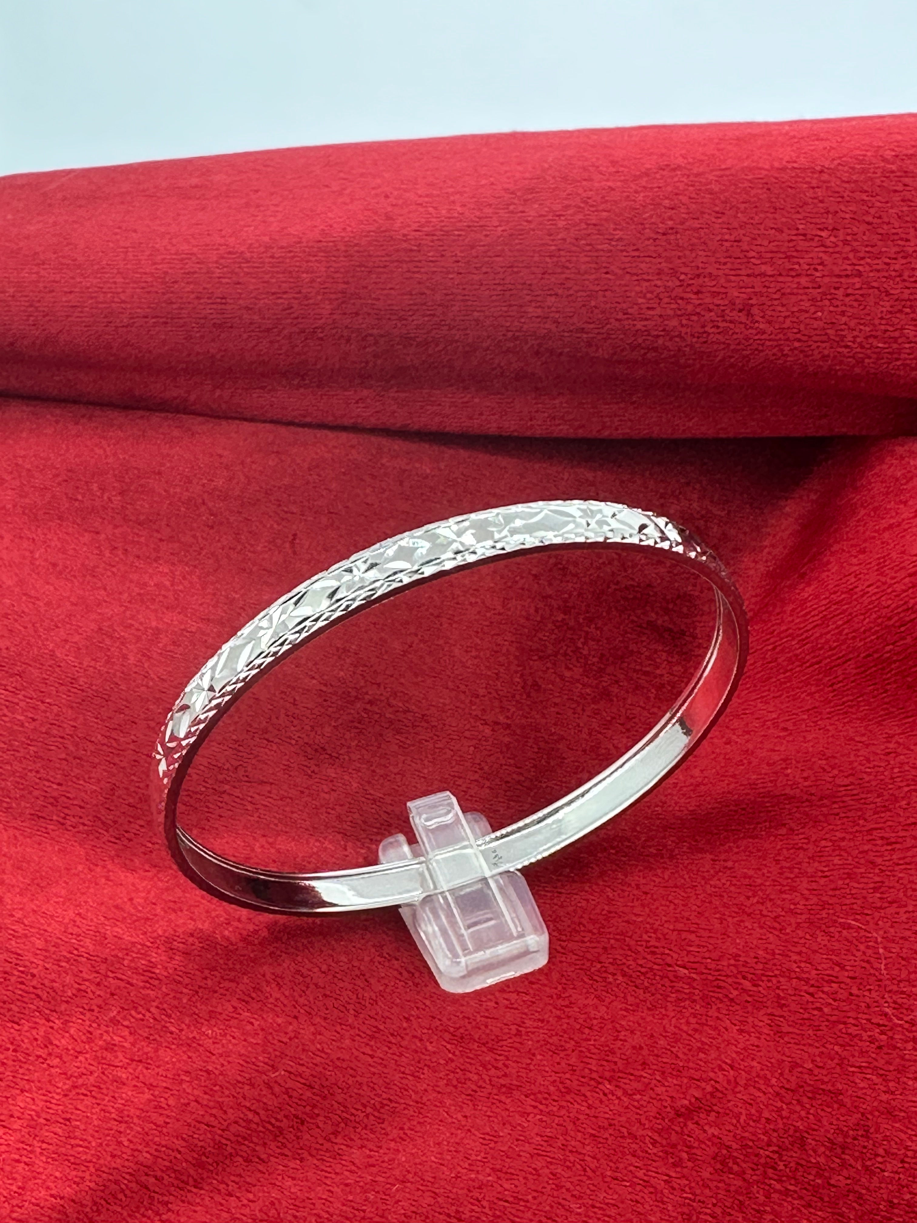 925 Ladies Sterling Silver Full Patterned Bangle