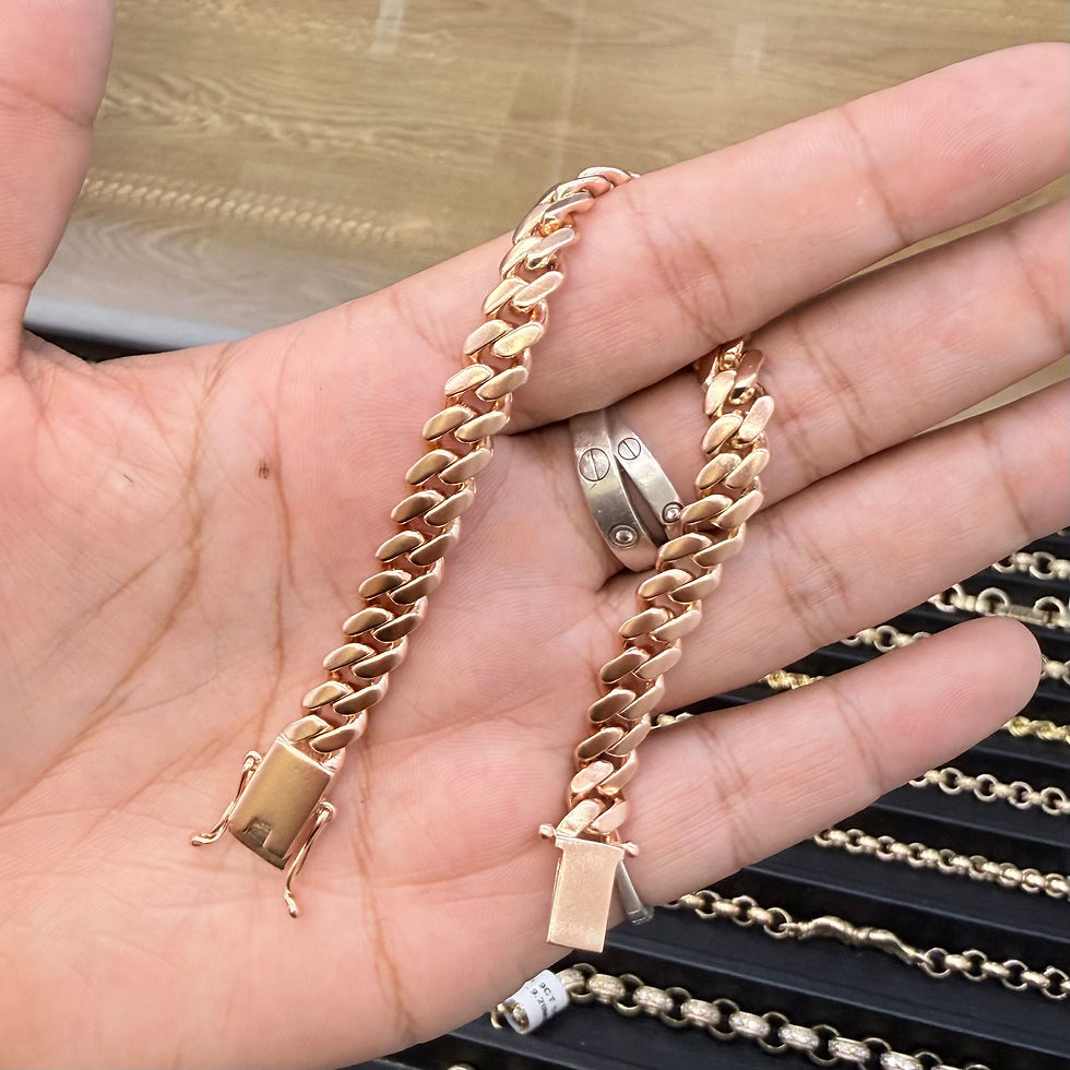 Thumbnail: 9ct Rose Gold Curb Bracelet
