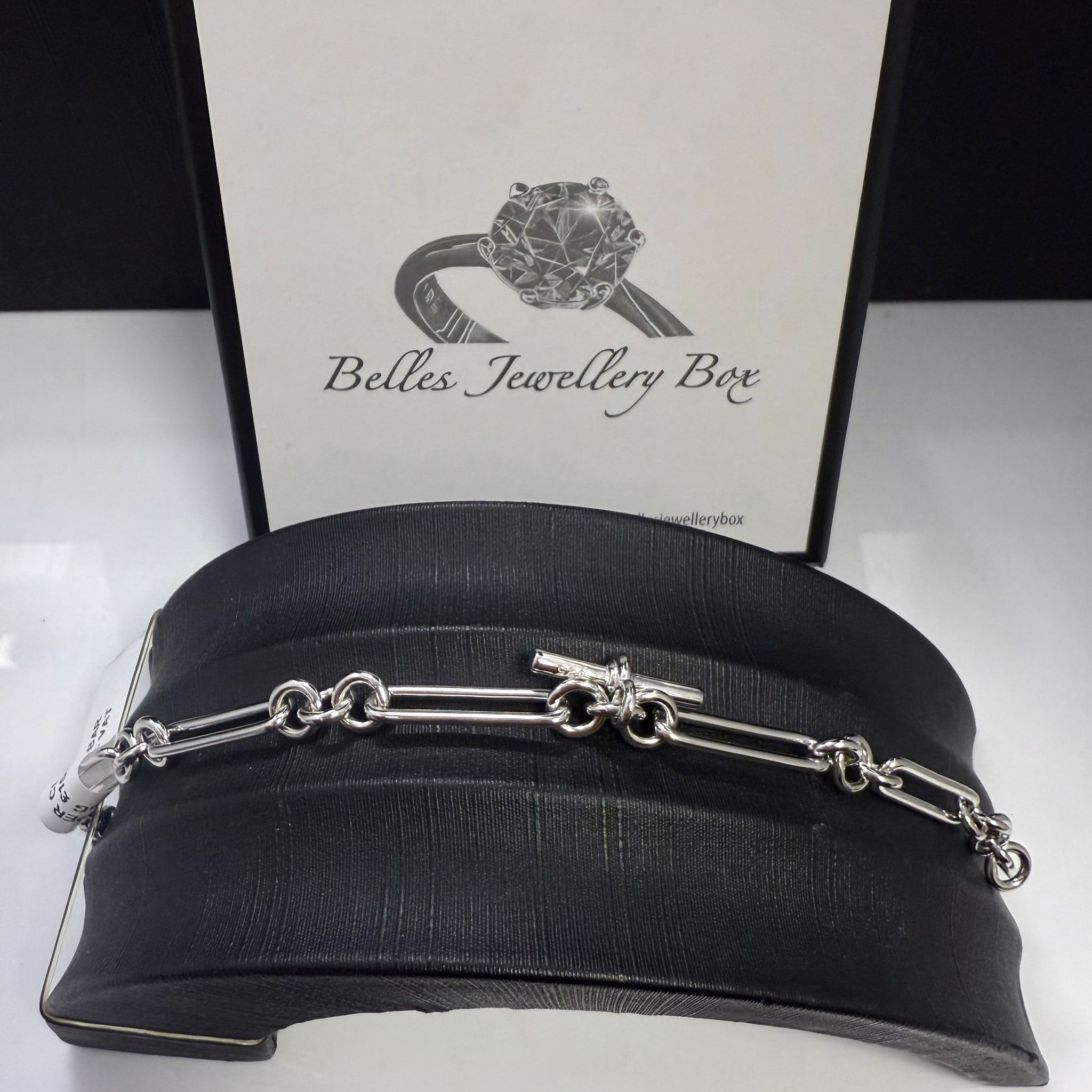925 Paper Clip T-Bar Bracelet