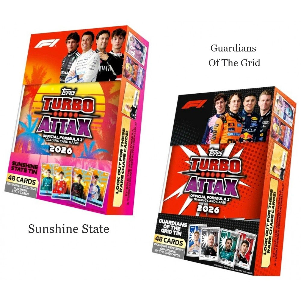 Turbo Attax 2026 Trading Card Game Mega Tin – Formula 1 Collection