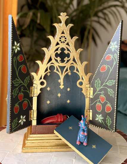pet funerary altar. contemporary art