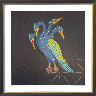 The Cormoran Gaze

The great cormorant has experienced a remarkable increase in its population over recent decades, adapting to reservoirs and inland rivers.
While its recovery is considered a success, it has also sparked debates among organizations such as SEO/BirdLife and the Council for Agriculture and Fisheries, which point out that its expansion is disrupting the balance of aquatic ecosystems and affecting other species, particularly local fish populations.
This multiform cormorant stands as a symbol of how nature responds to change, but also as an inspiration for seeking new balances in a world in constant transformation.

30 x 30 cm oil painting and acrylic on 400g Canson paper.
SOLD