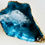 Thumbnail: hand made gift, resin decorated shell, coastal ornament, ocean ornament, gilded dish, hand painted blue dish, serving dish
