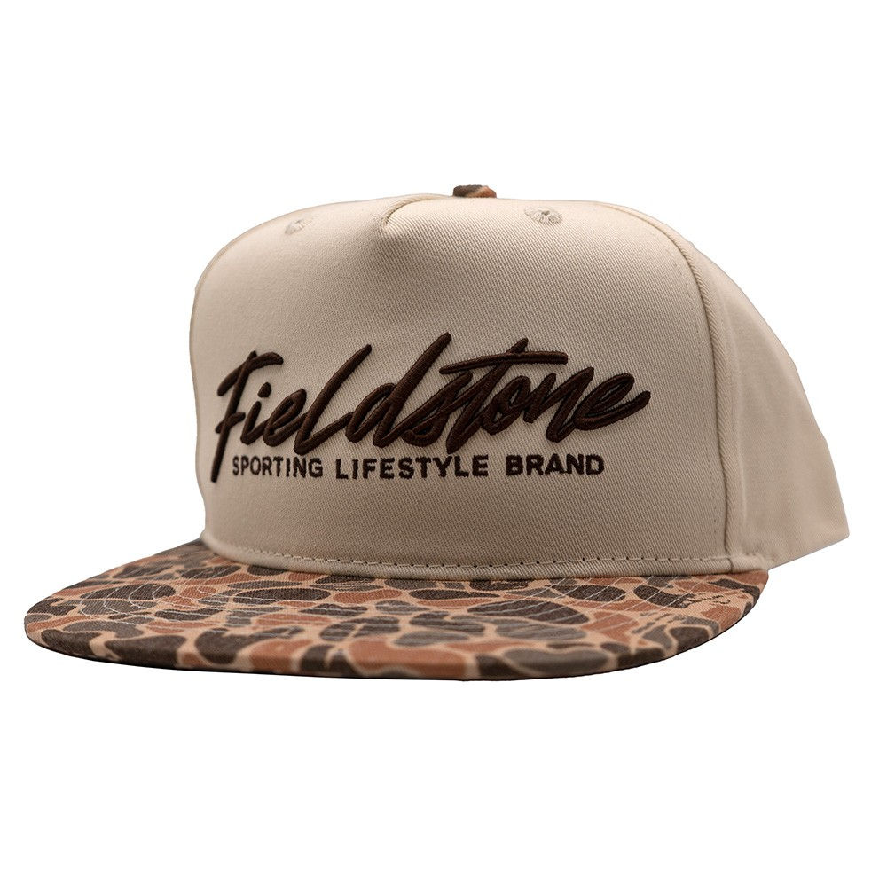 Canvas Woodlands Camo Bill Hat (RH-236)