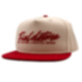 Red Canvas Script Logo Hat (RH-238)