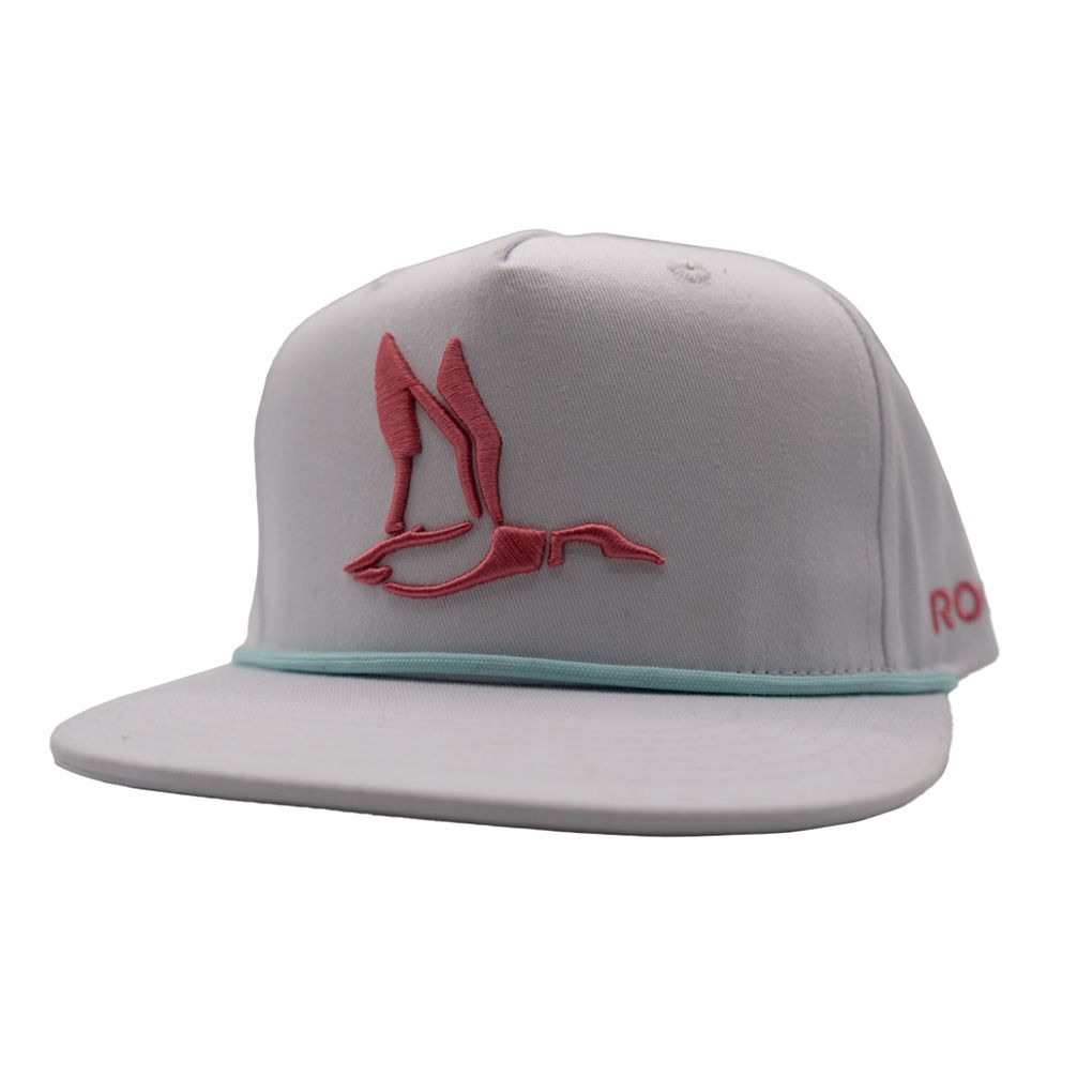 Roost White w/ Pink Duck Canvas Rope Hat (RH-R-154)