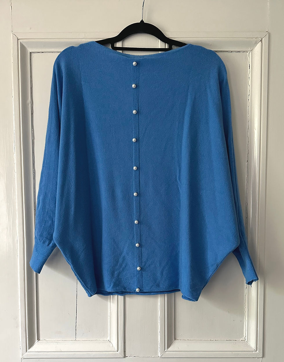 Thumbnail: Pearl button back batwing jumper