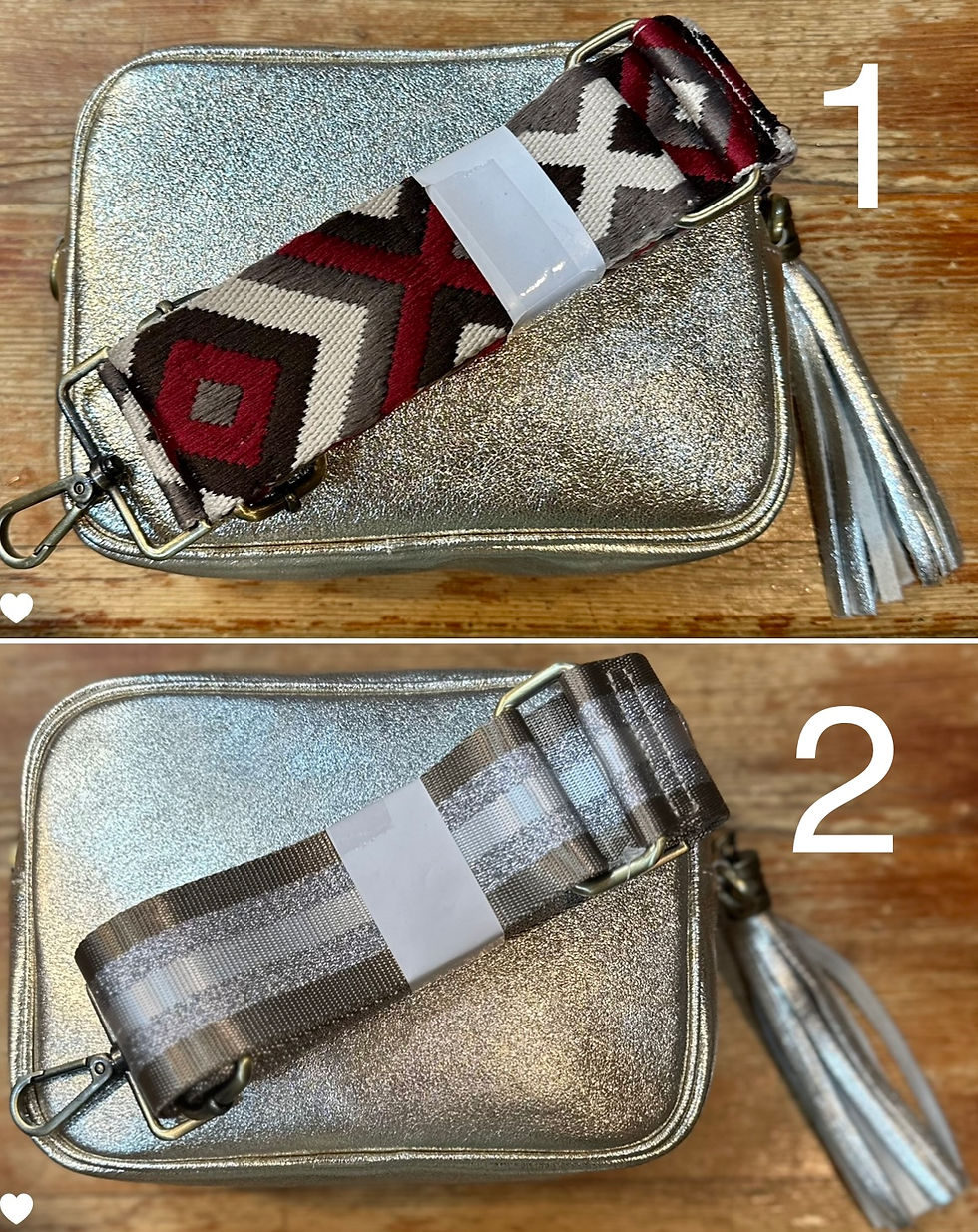 Thumbnail: Italian leather camera bags with 2 straps