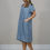 Thumbnail: Linen short sleeve lagen-style dress