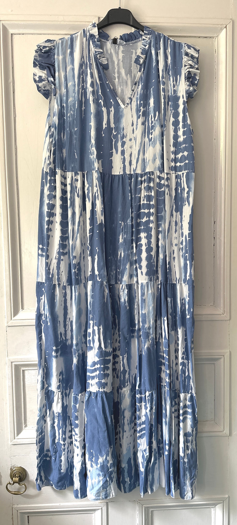 Thumbnail: Frill sleeve tie dye maxi dress