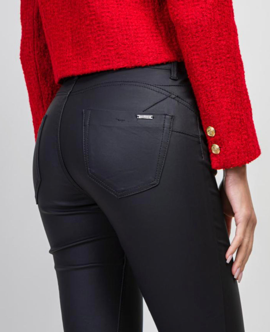 Thumbnail: TOXIK matt PU stretch trousers BLACK SIZED