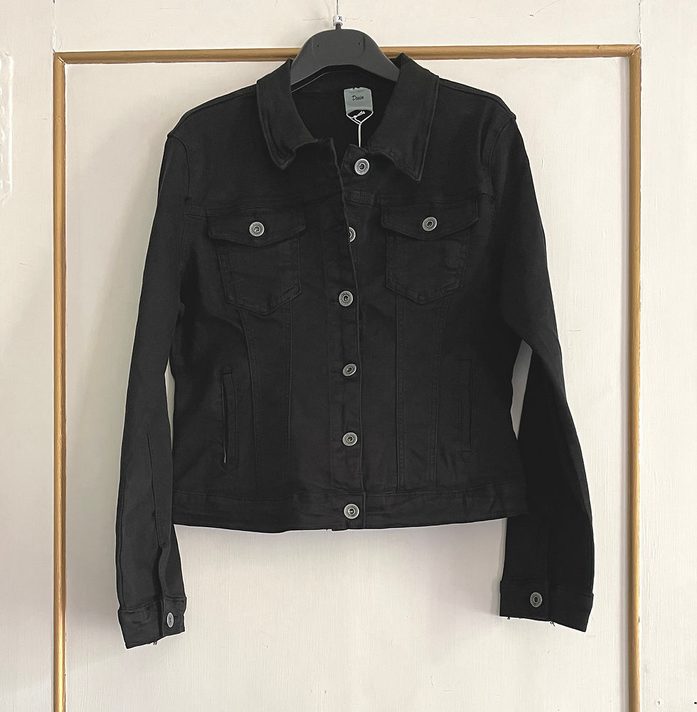 Black stretchy denim jacket