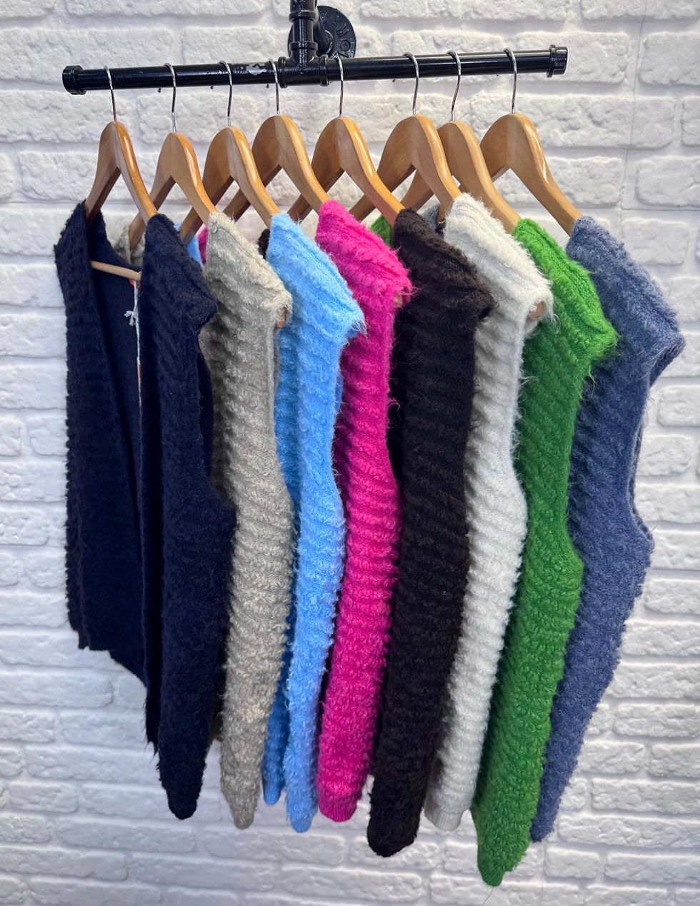 Thumbnail: Open front knitted gilet