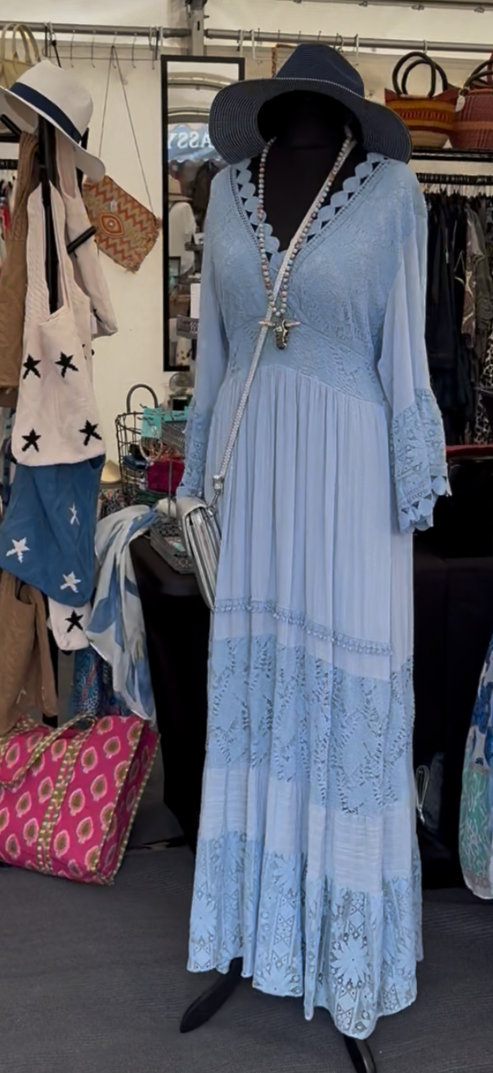 Thumbnail: Lace tiered maxi dress