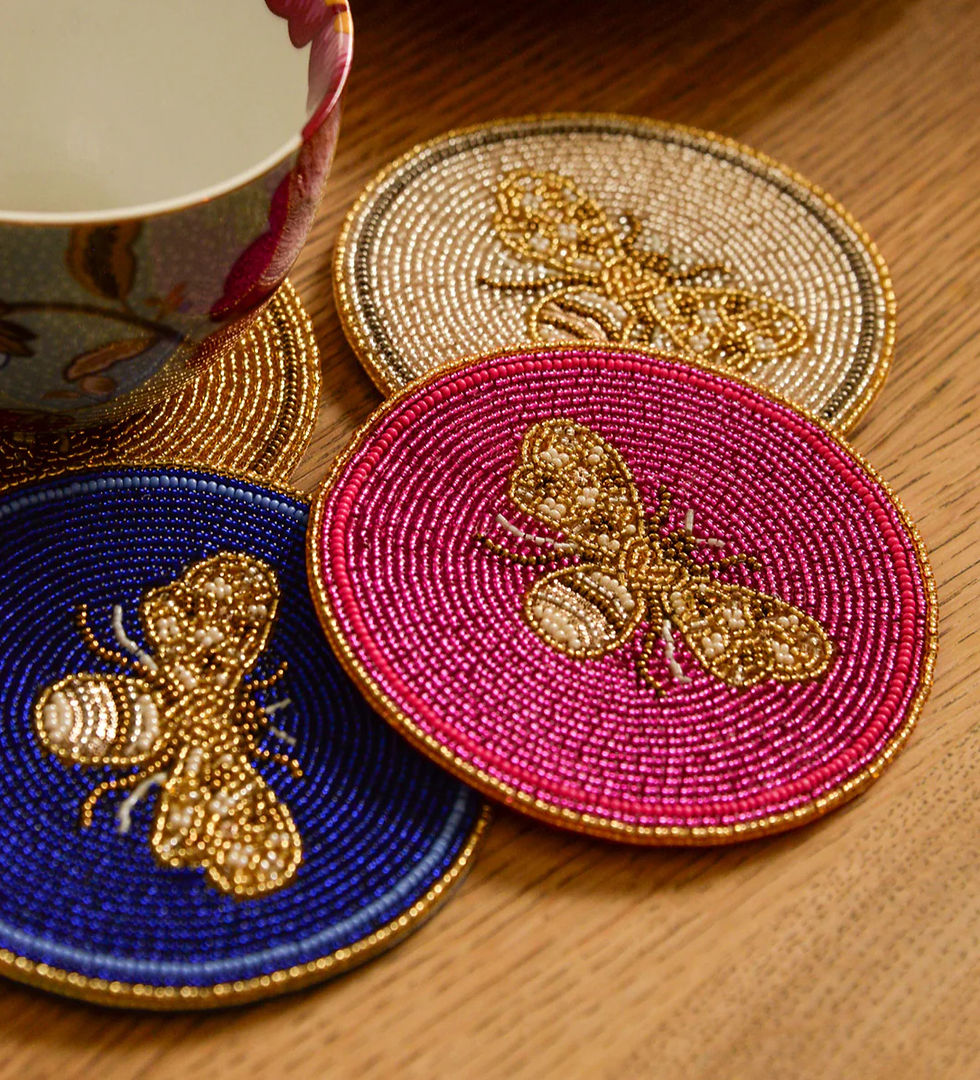 Thumbnail: My Doris handmade beaded coasters 