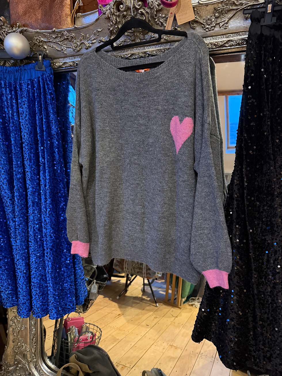 Thumbnail: Contrast heart detail jumper 