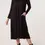 Thumbnail: Jersey V-neck long sleeve plain midi dress