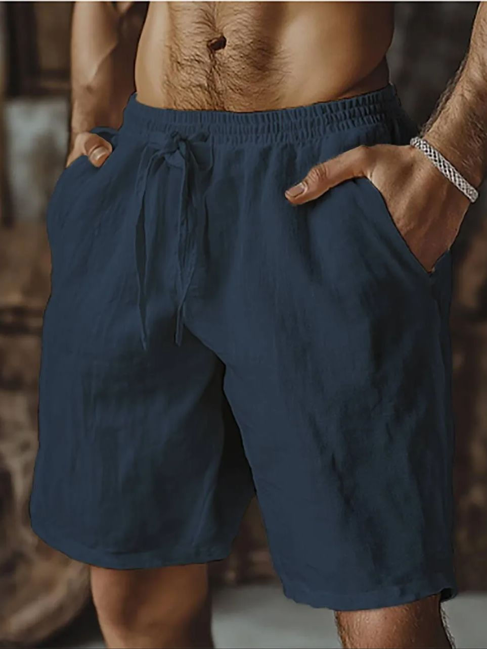 Thumbnail: 2025 New Summer New Men's Cotton Linen Breathable Shorts Hawaii Beach Pants Male