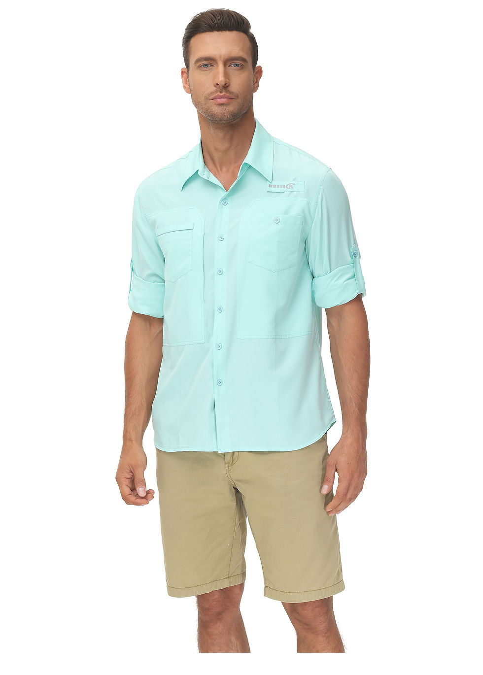 Thumbnail: Summer Men's UPF 50+ Casual Long Sleeve Fishing Shirts, Lightweight Tactical But