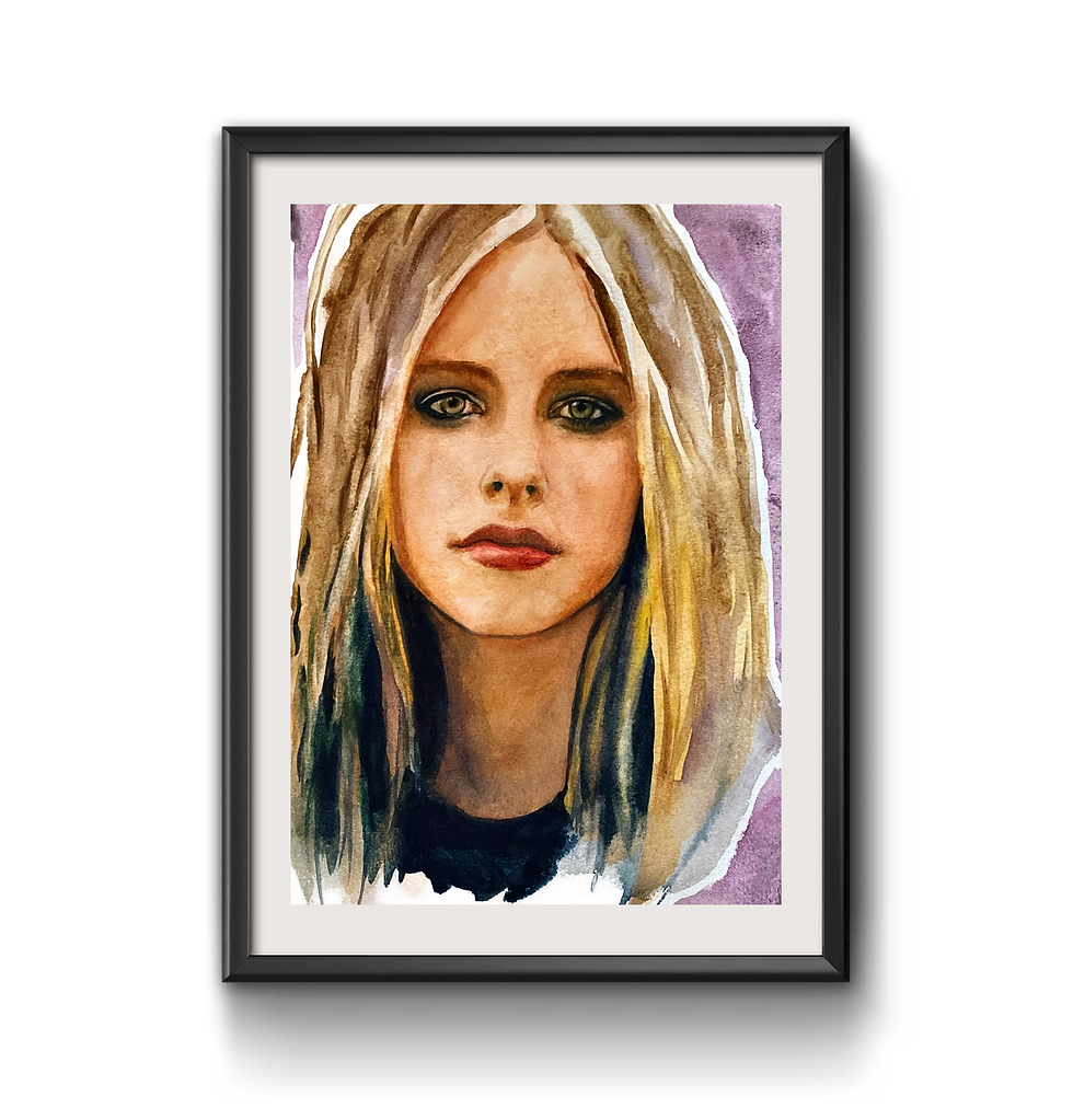 Avril Lavigne Kunstdruck - Aquarellillustration
