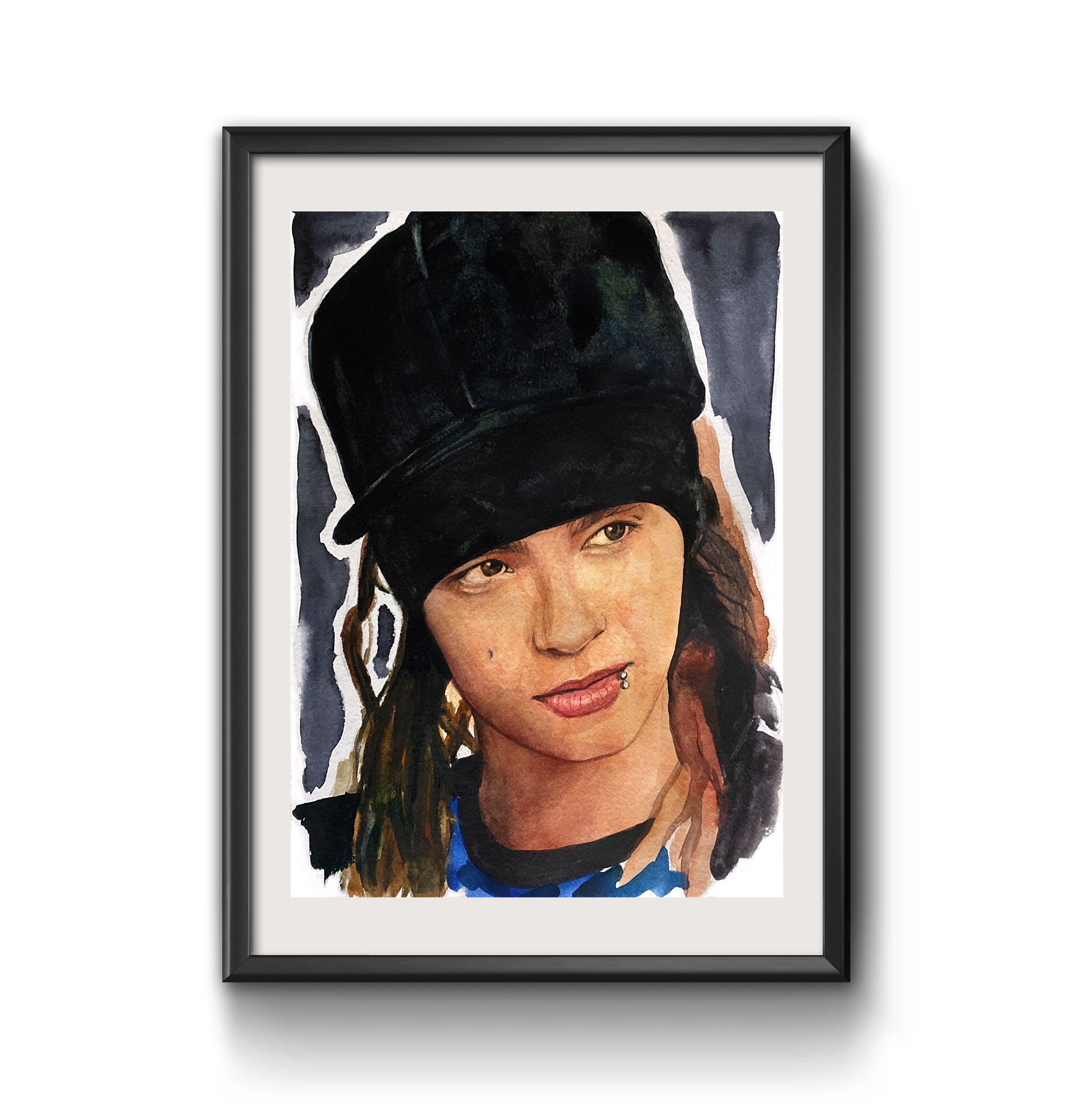 Tom Kaulitz 2008 Art Print - Watercolour Illustration