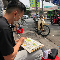 Diễn họa đường phố sau dịch