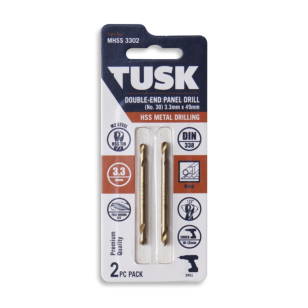 Tusk Double-End Drill Bits - 3.3 x 49 2pc pack