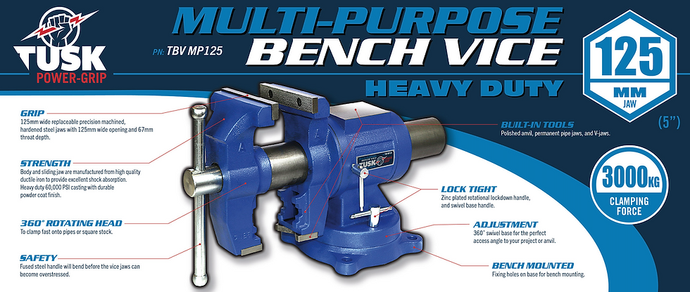 Thumbnail: Bench Vice Multi Purpose 125mm Matt Blue