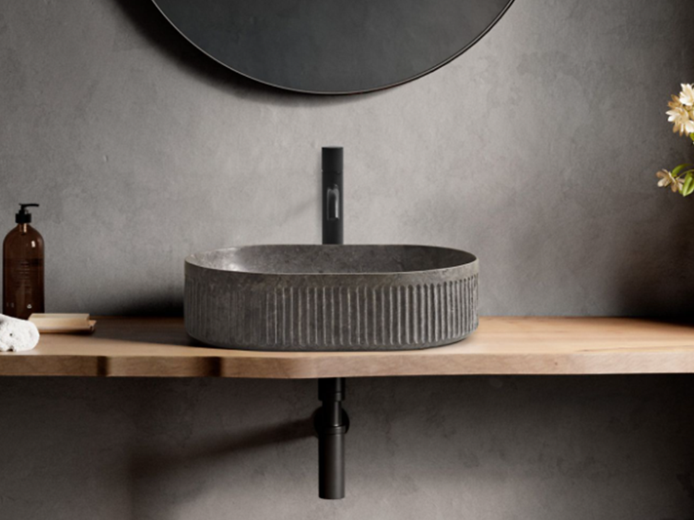 Thumbnail: Bathco Striae Countertop Washbasin (580mm)
